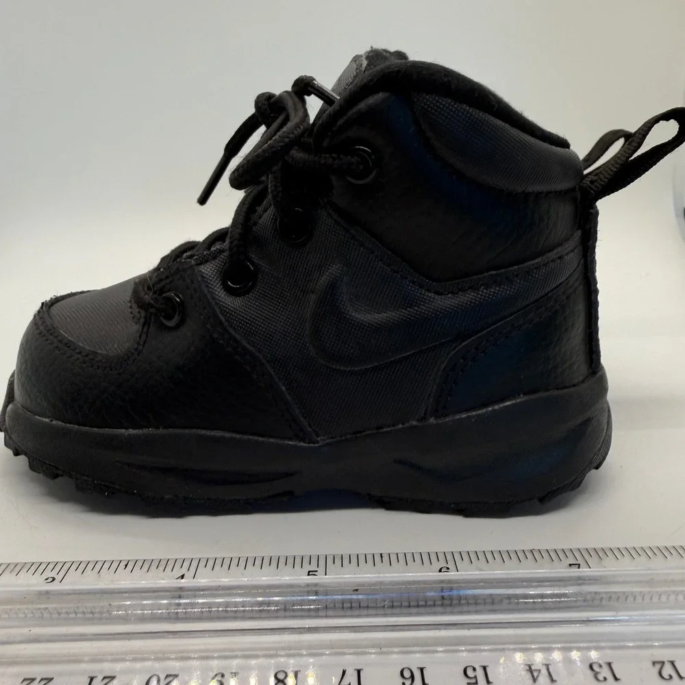 Nike Manoa LTR TD Toddler Boots Triple Black BQ5374-001 Size 6C
